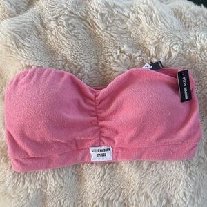 Steve Madden Ruched Pink Bandeau